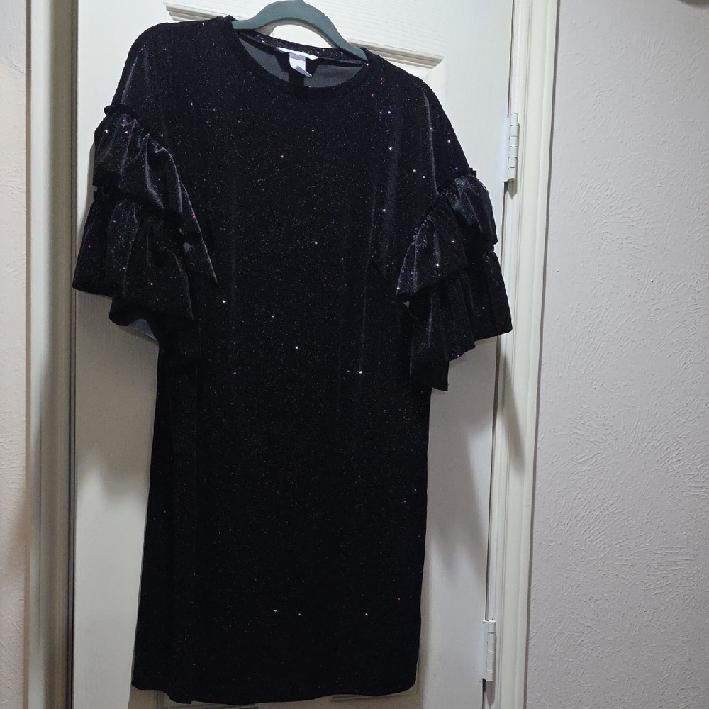 H&M Black Glitter Dress